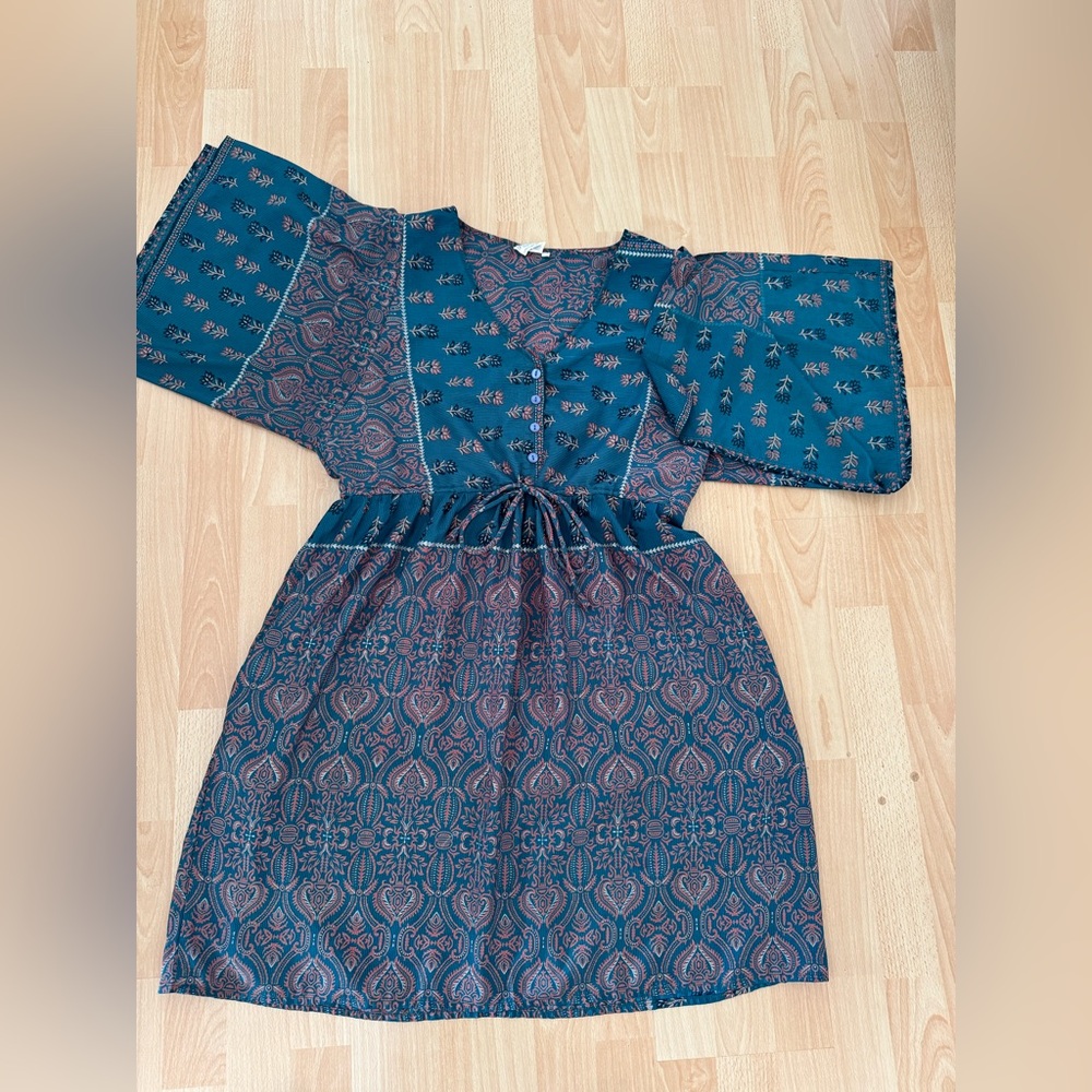 Blue and Red Patterned Dress by Alchemy size L/XL